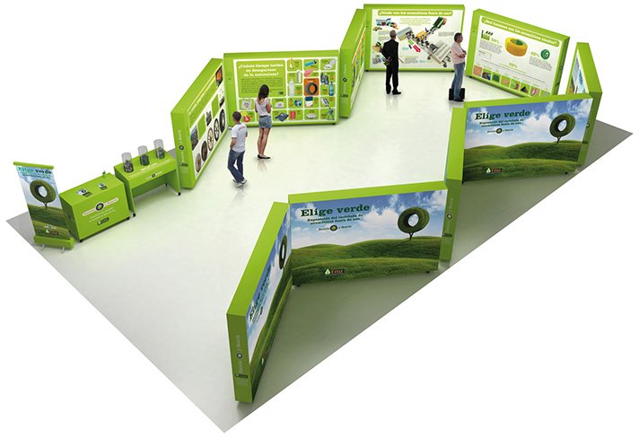 Esta exposición destaca la importancia que tiene en nuestra sociedad el reciclaje de neumáticos usados