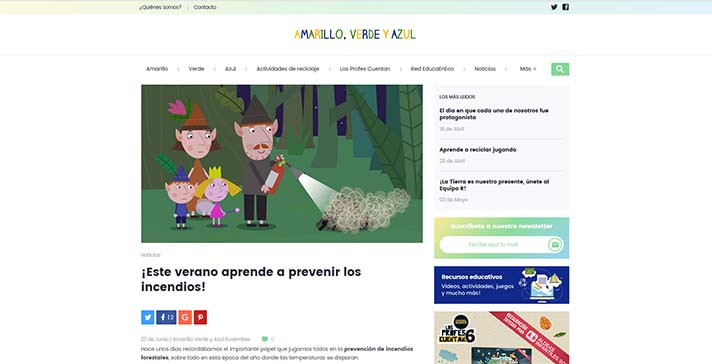 Ecoembes enseña a los pequeños a prevenir incendios forestales