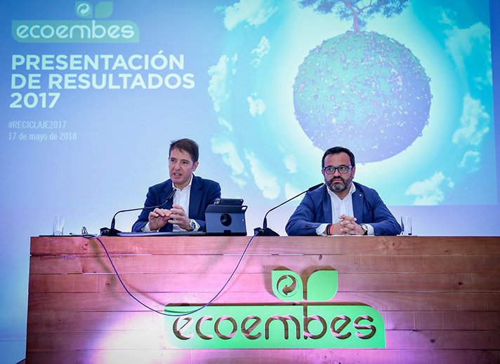 Óscar Martín, consejero delegado de Ecoembes, e Ignacio González, presidente de Ecoembes