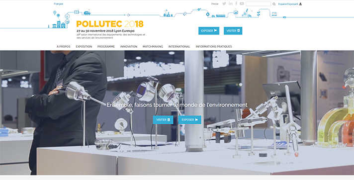 Pollutec se celebra del 27 al 30 de noviembre de 2018 en Lyon Eurexpo