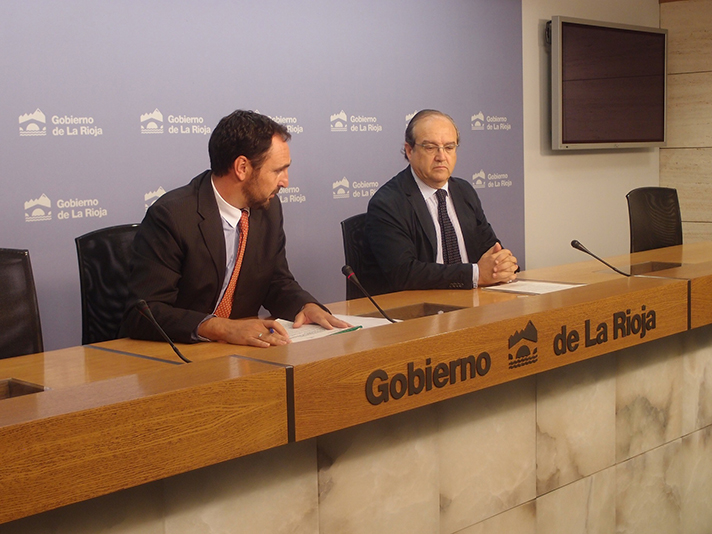 Un momento de la presentación de los datos del Gobierno de La Rioja junto a Ecoembes